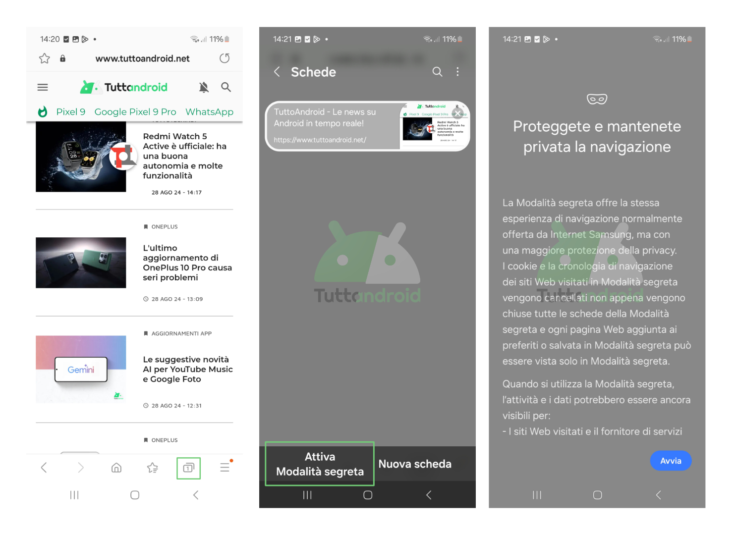 Attivare modalità segreta samsung