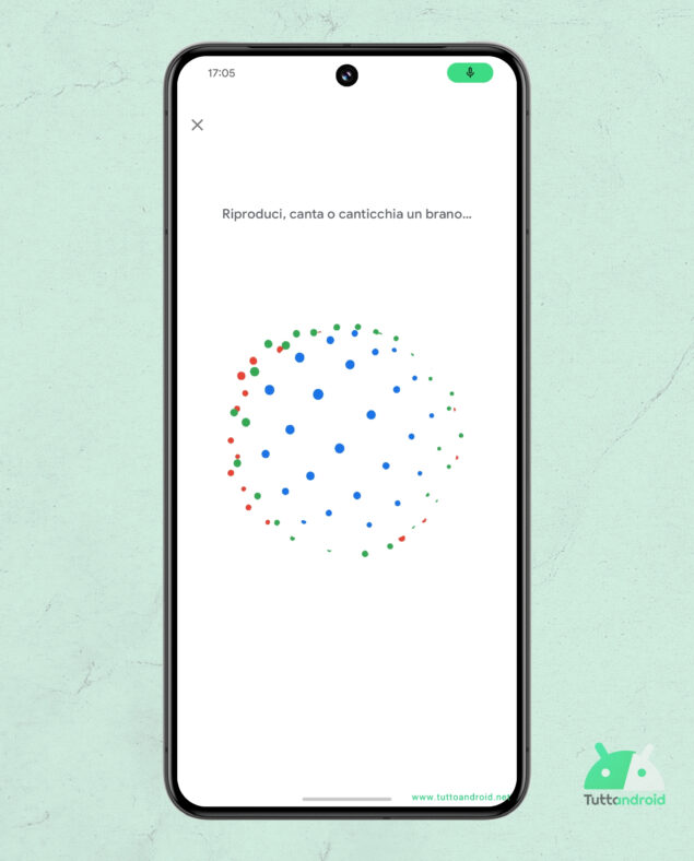 App Google - funzionalità Ricerca dei brani