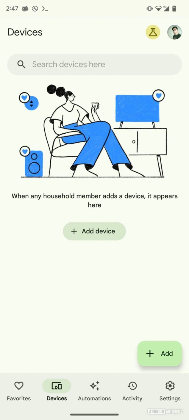 Barra ricerca dispositivi Google Home-1