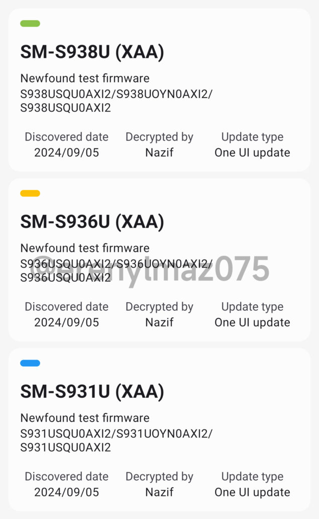 firmware test Samsung Galaxy S25 One UI 7.1