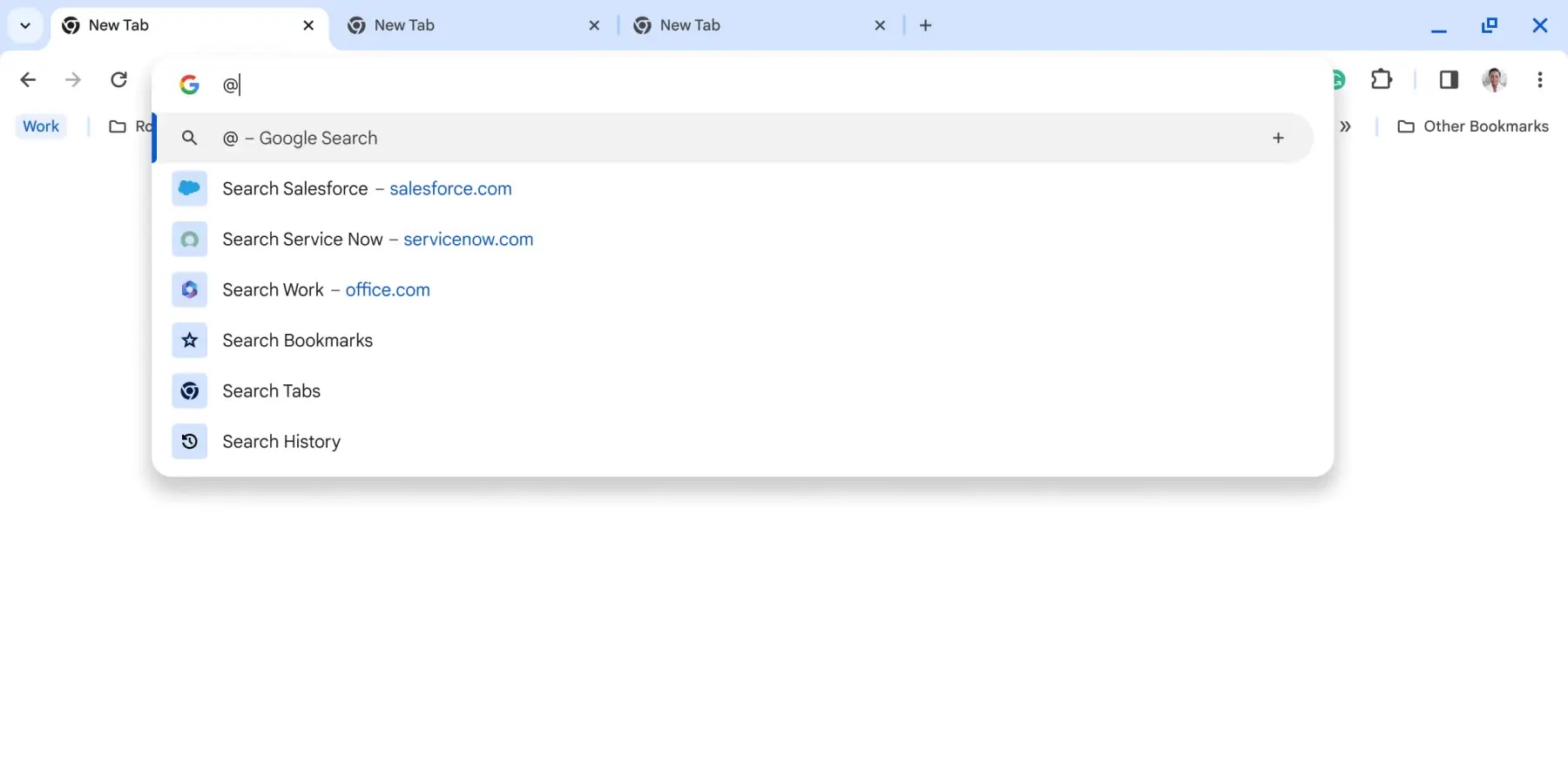 Google Chrome scorciatoie sito