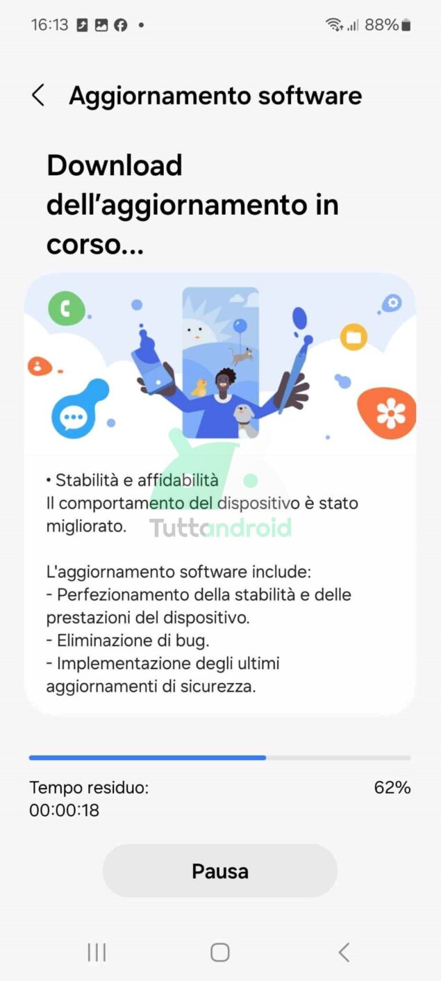 novità aggiornamento Samsung Galaxy A52s 5G