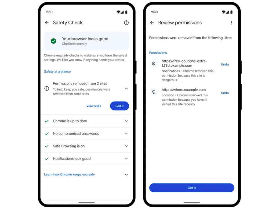 controllo di sicurezza google chrome