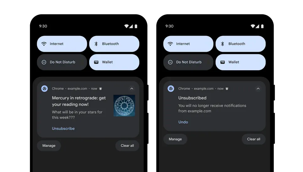 Disattivare notifiche indesiderate Google Chrome
