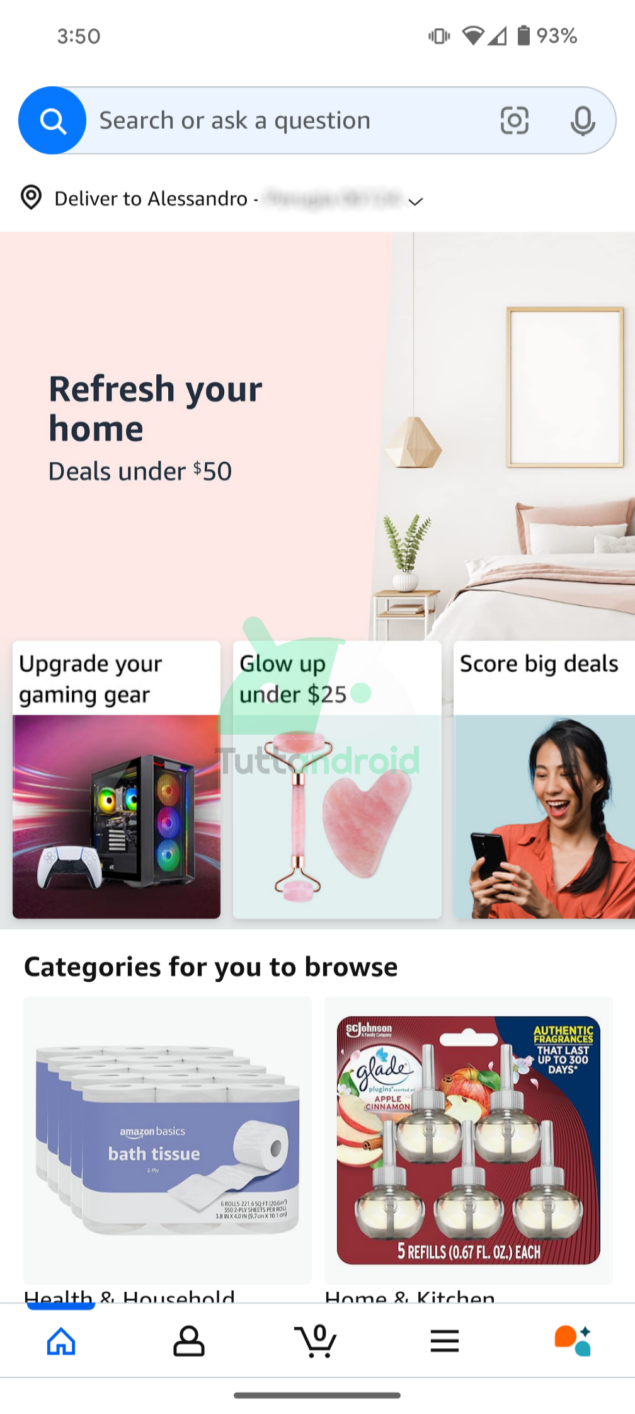 Assistente IA Rufus su app Amazon