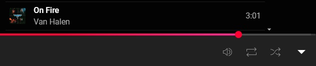 YouTube Music Web barra rosso rosa