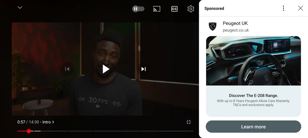 YouTube annunci video pausa-2