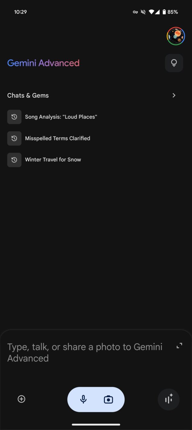 Google Gemini Gemme app mobile