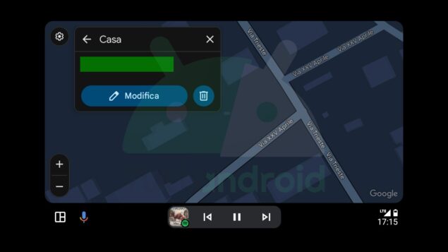 Google Maps Android Auto indirizzi