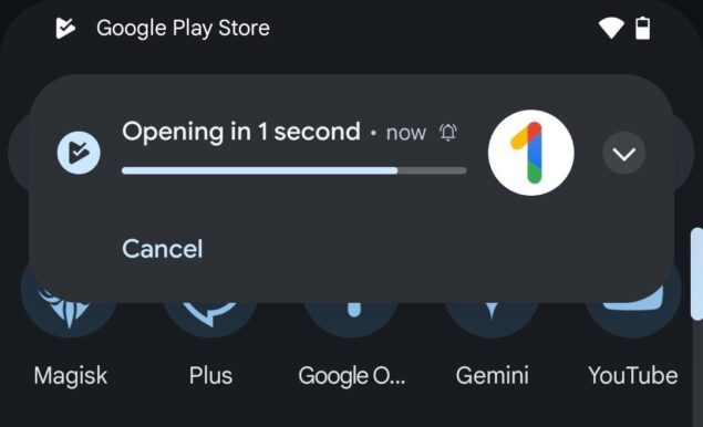 Google Play Store avvio automatico app