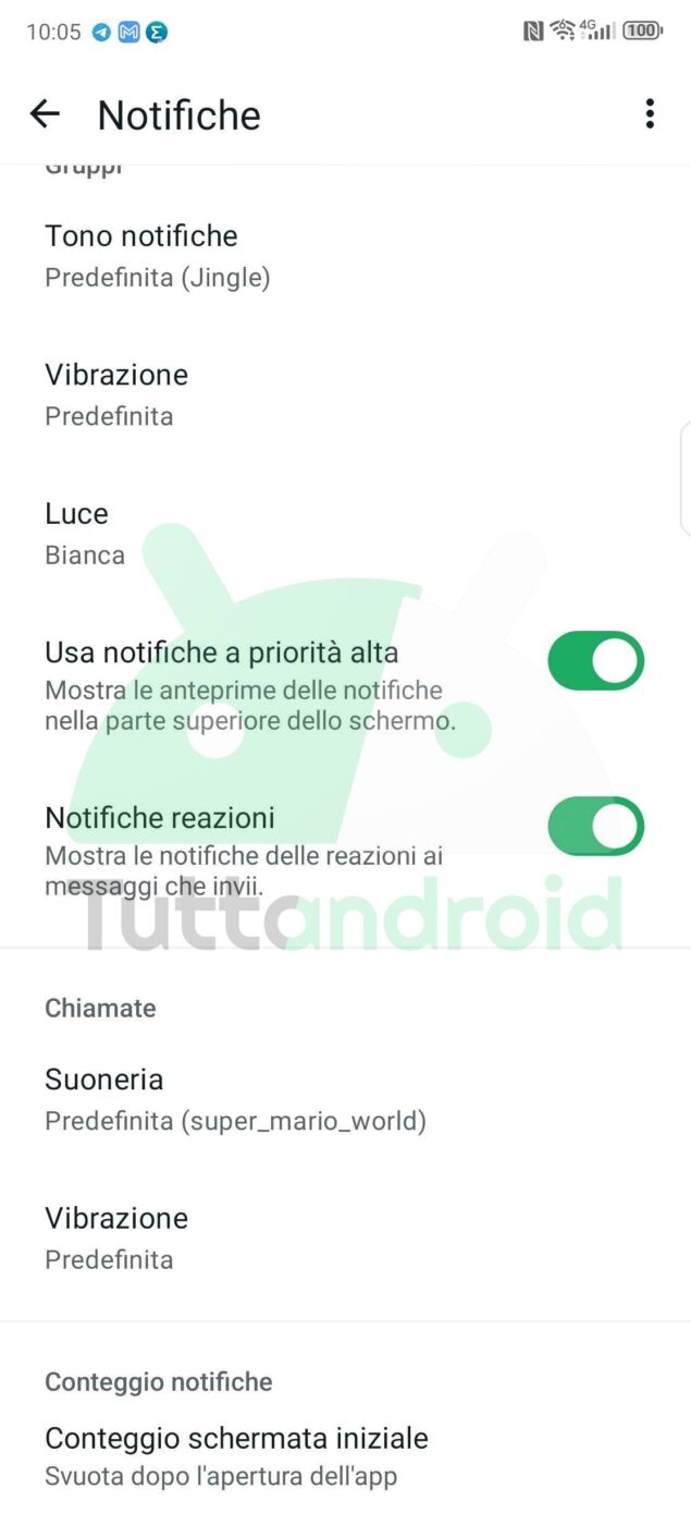 WhatsApp Beta impostazioni badge notifiche homescreen
