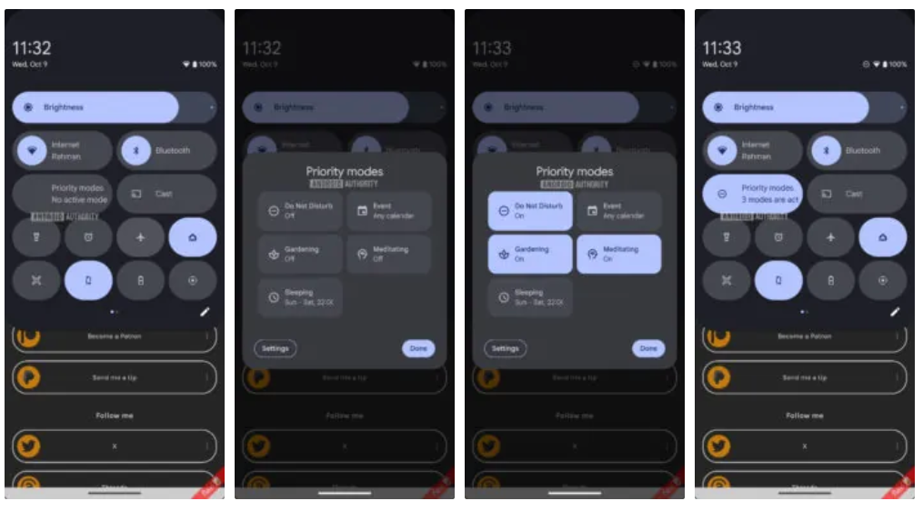 Android 16 Priority Modes