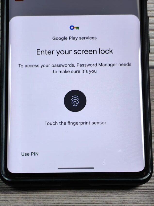 Autenticazione biometrica obbligatoria