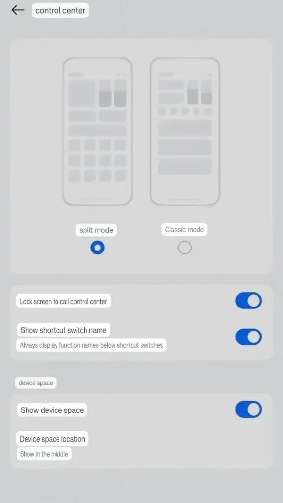 Control Center