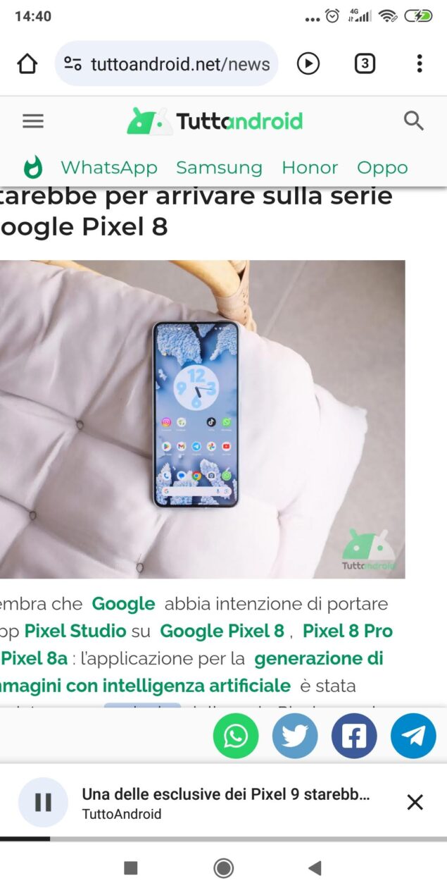 Google Chrome ascolta pagina 1