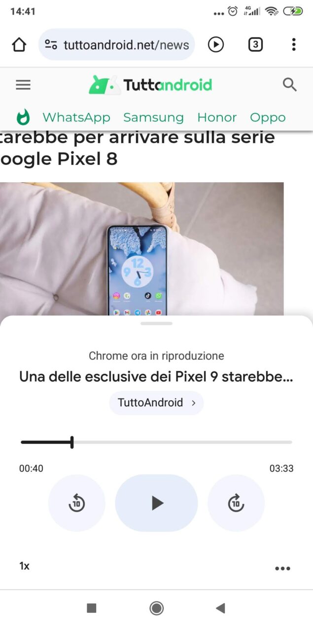 Google Chrome ascolta pagina 2