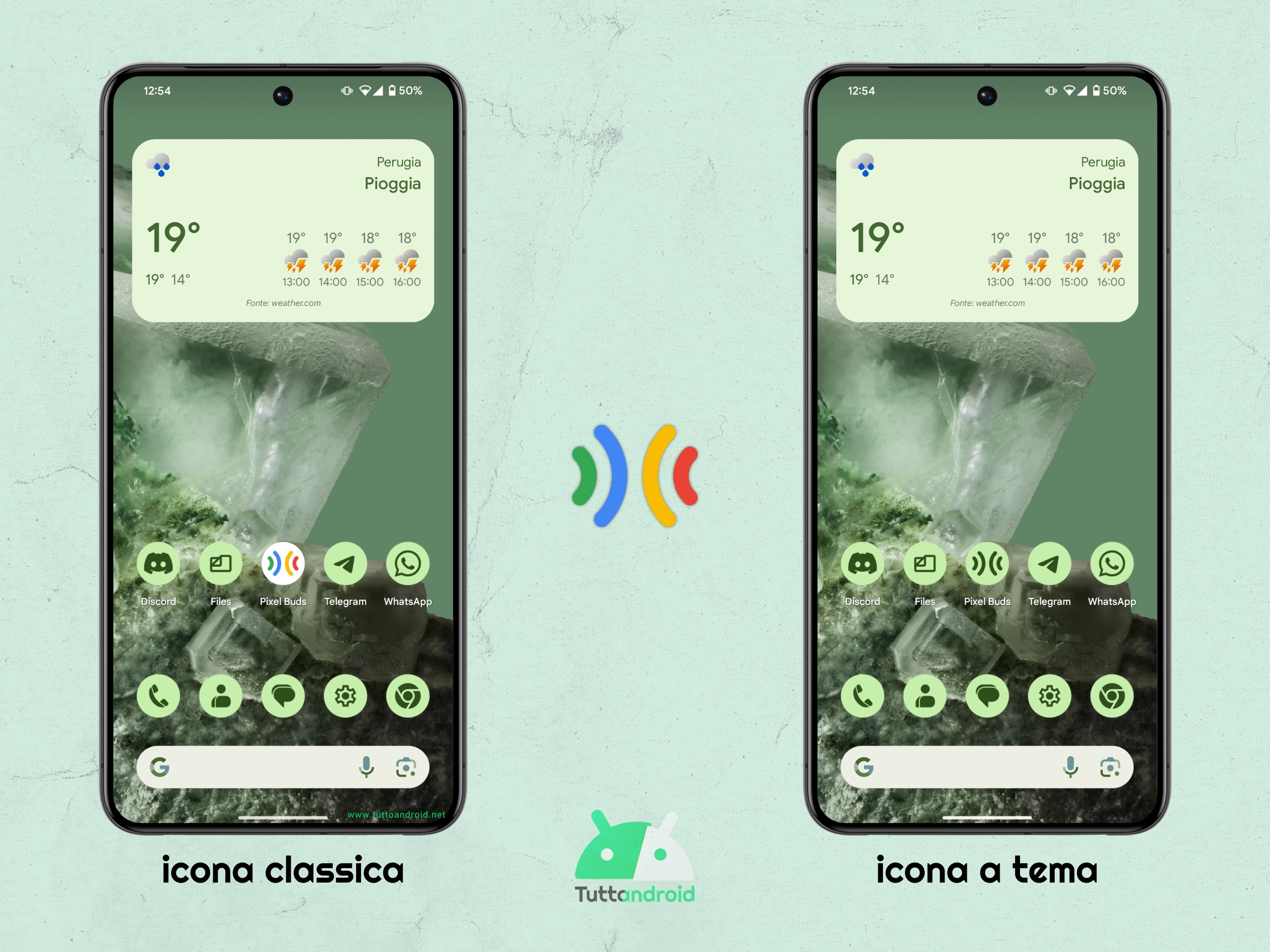 Google Pixel Buds app - icona a tema