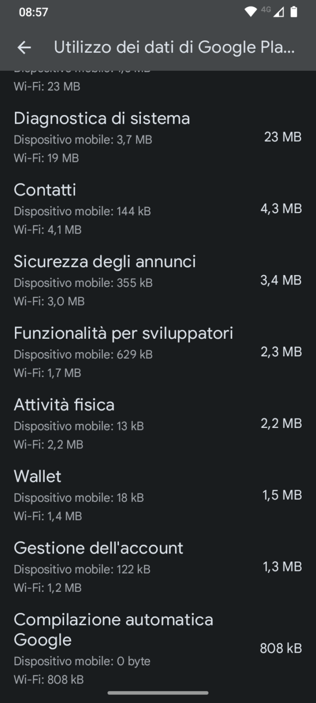 Google Play Services utilizzo dati-5