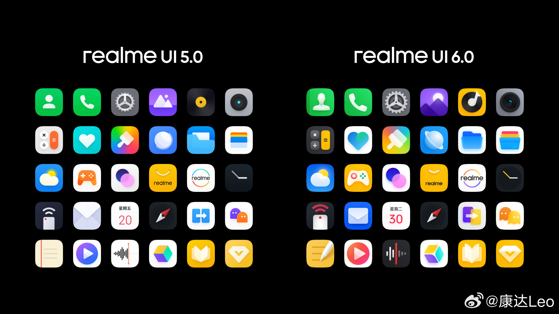 Realme UI 6.0 nuove icone