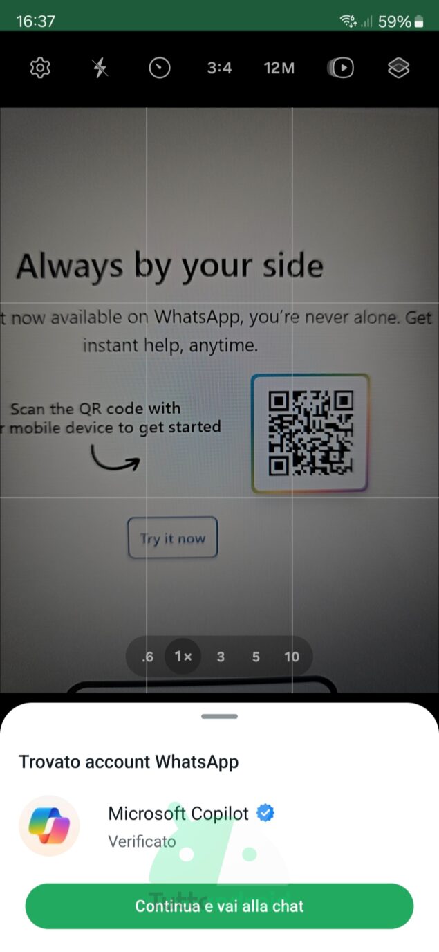 Copilot su WhatsApp