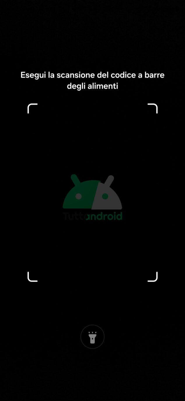 scansione cibo in Samsung Health