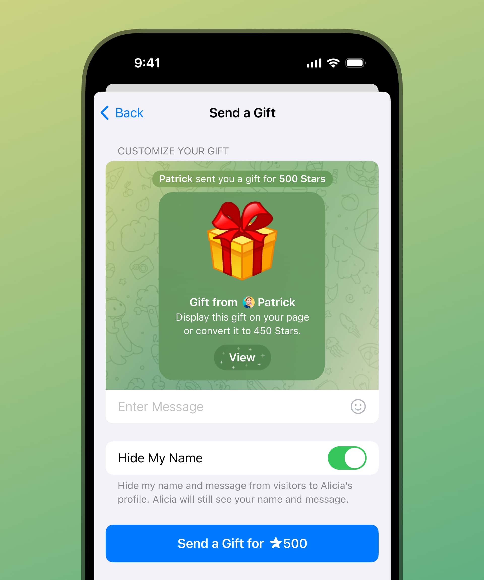 Telegram - aggiornamento ottobre 2024 - Regali
