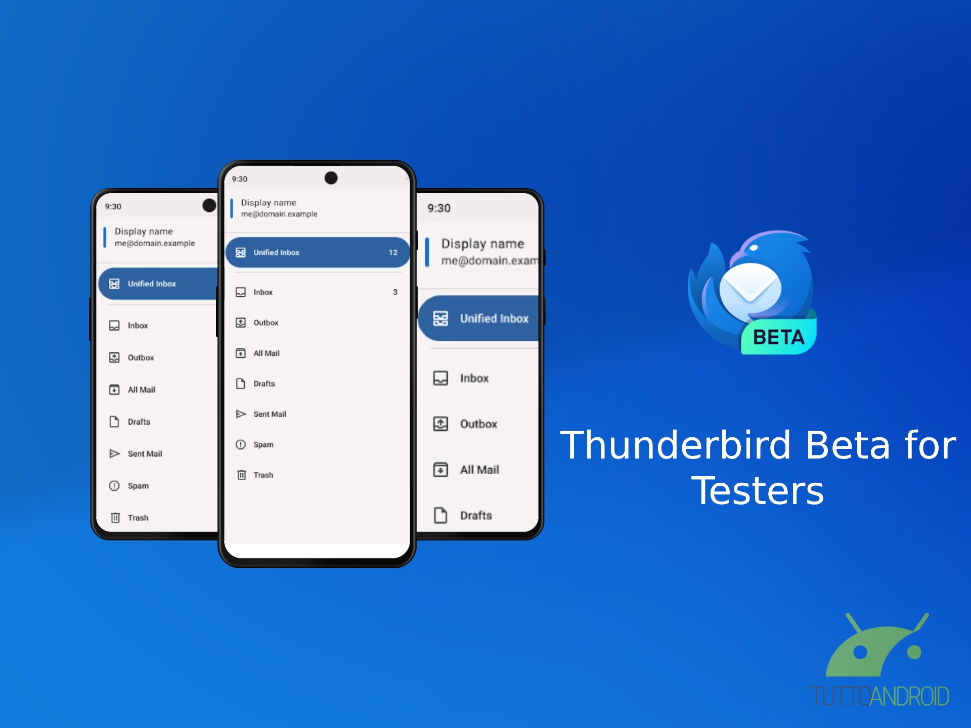 Mozilla thunderbird disponibile per android in versione beta