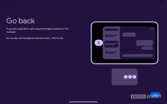 Tutorial gesture touchpad Android 15-3