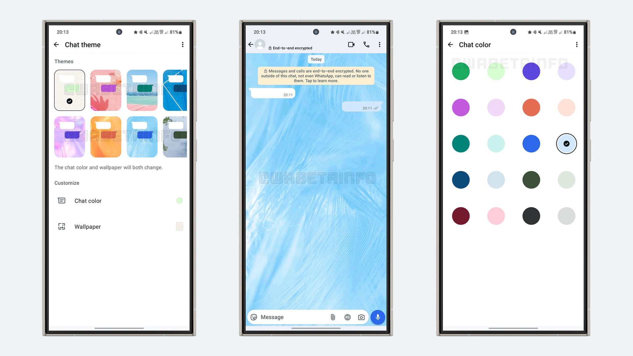 WhatsApp Beta 2.24.21.34 Temi chat