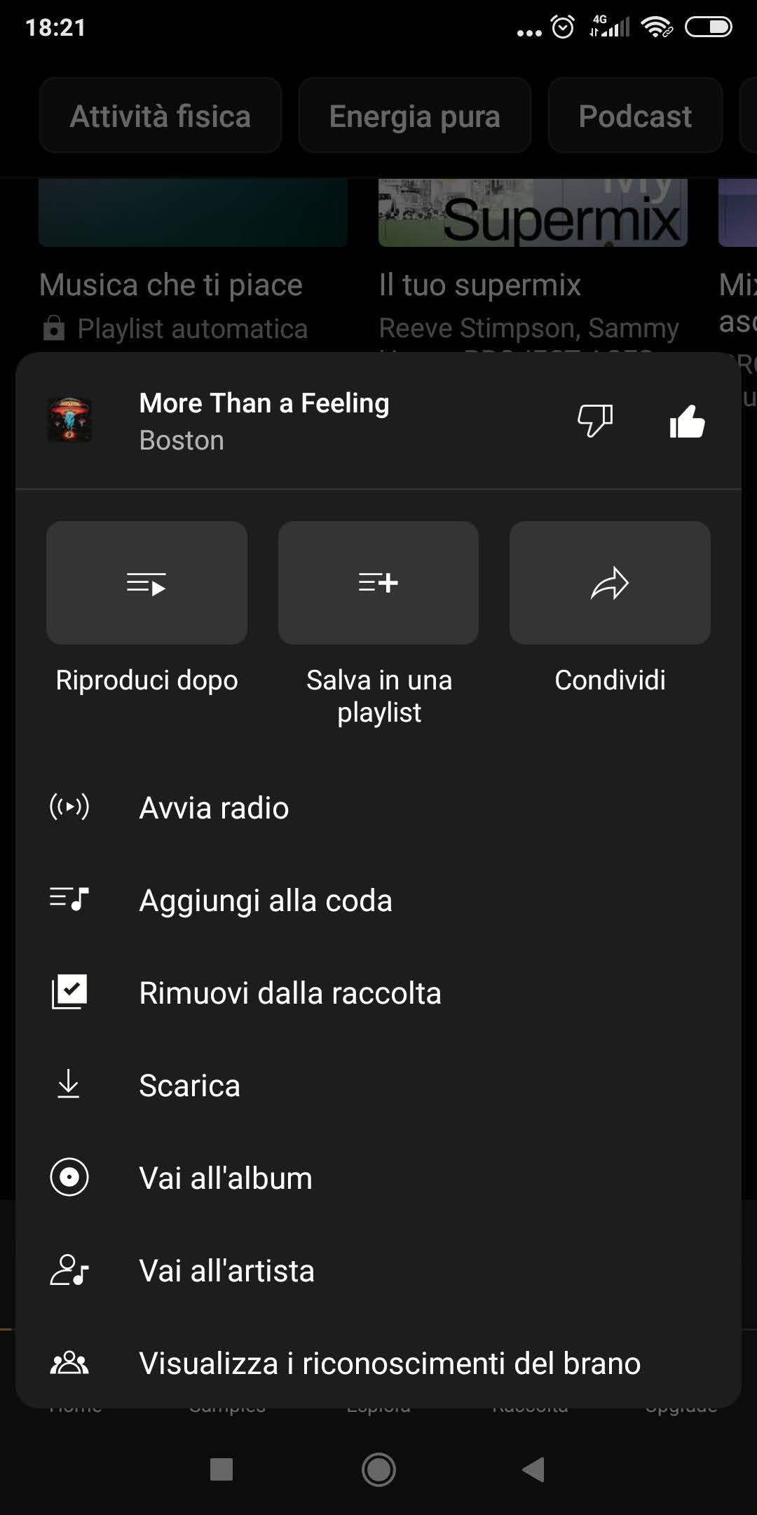 YouTube Music nuova sezione riascolto rapido 2