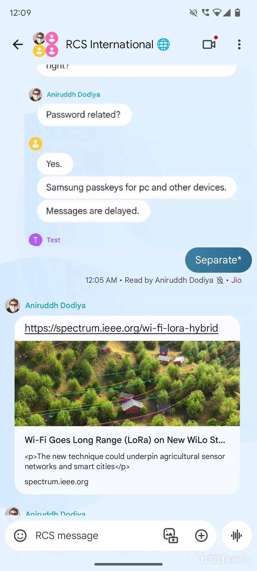 Google Messaggi indicazione SIM