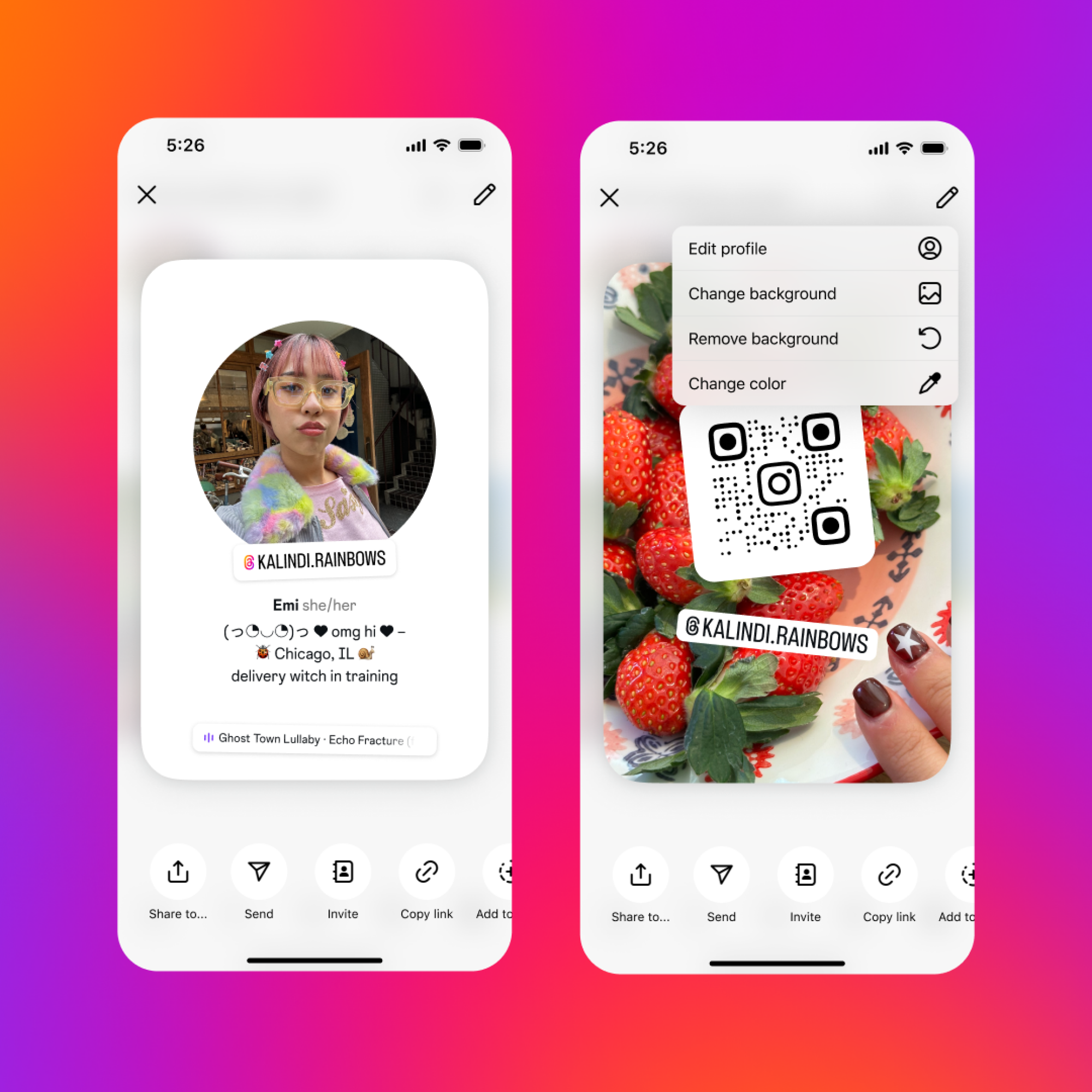 Instagram schede profilo