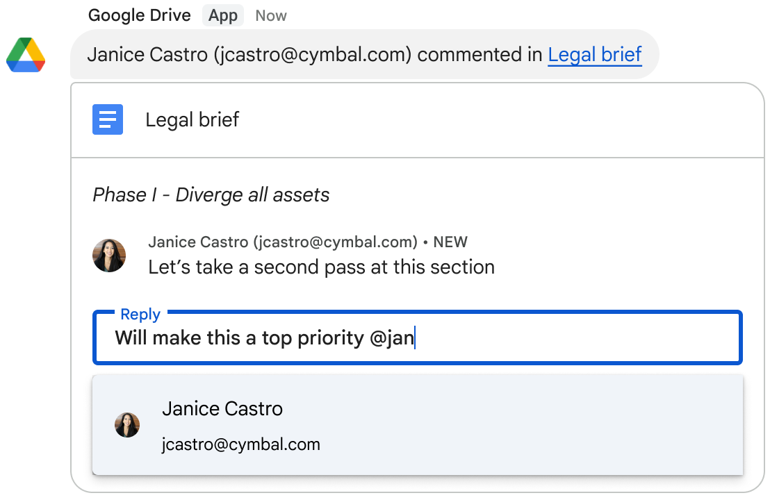App Google Drive Chat