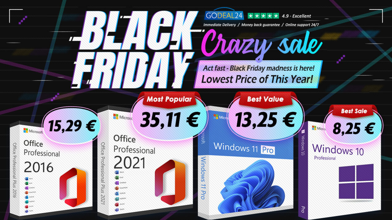 È partito il Black Friday di Godeal24: Office e Windows a prezzi folli