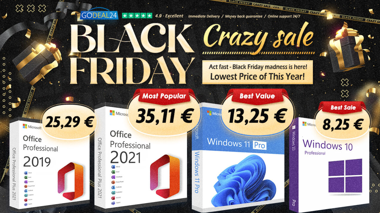 Parte il Black Friday di Godeal24 con tantissimi sconti, anche su Microsoft Office 2024