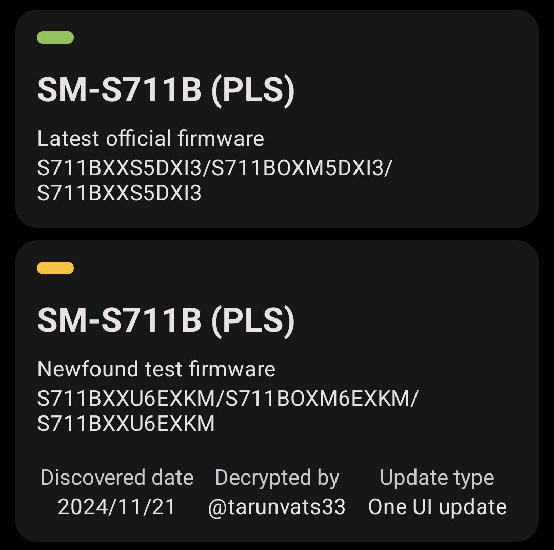 Samsung Galaxy S23 FE Android 15 server