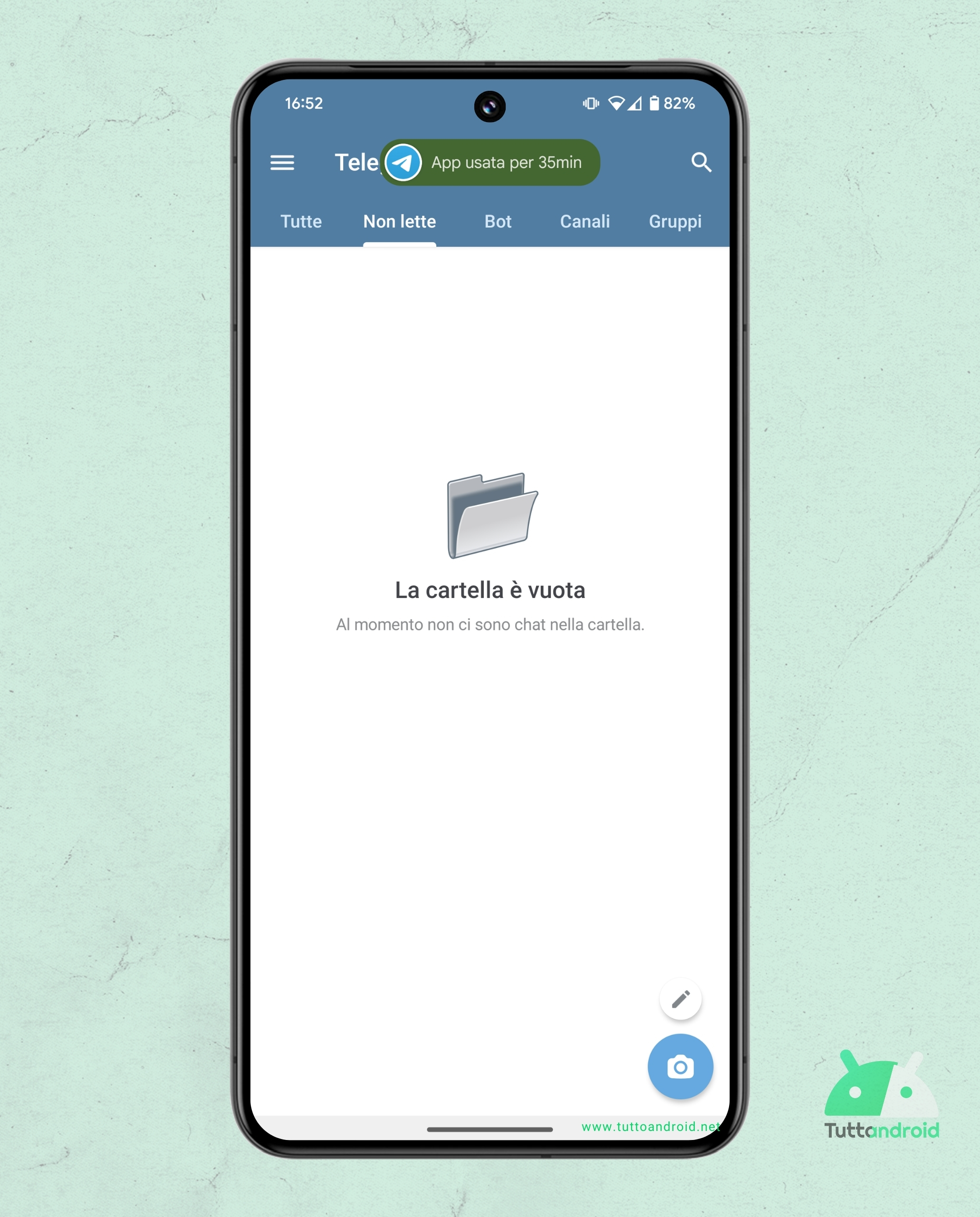 Google Benessere Digitale - Promemoria utilizzo Telegram