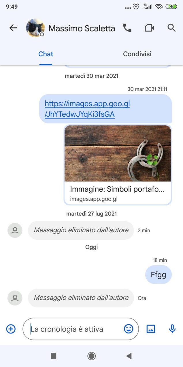 Google Chat messaggi vocali