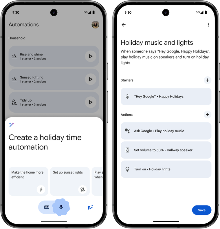 Google Home App IA