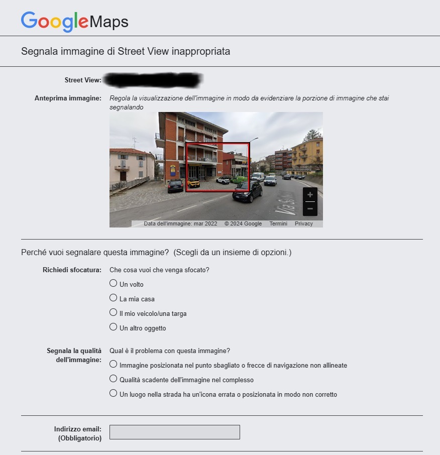 Google Maps Street View offuscamento proprietà 2