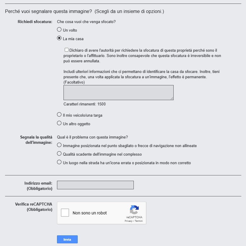 Google Maps Street View offuscamento proprietà 3