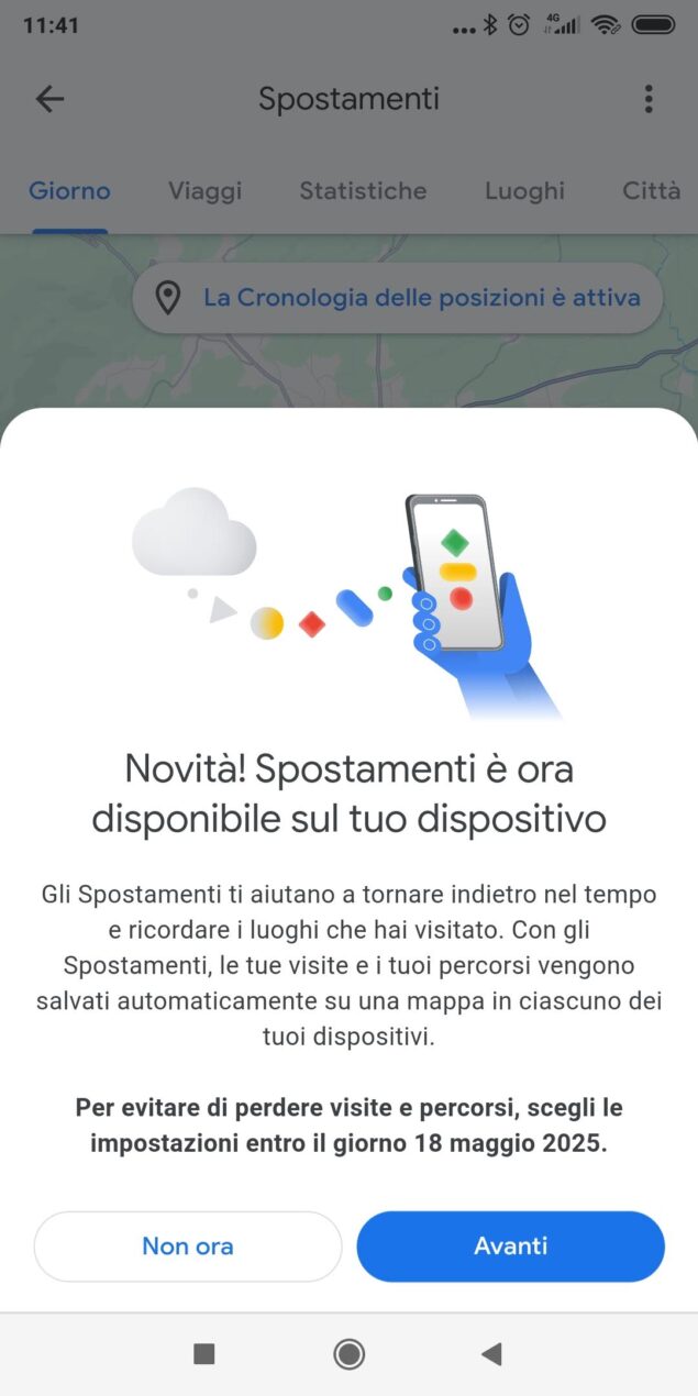 Google Maps avviso modifica spostamenti 1