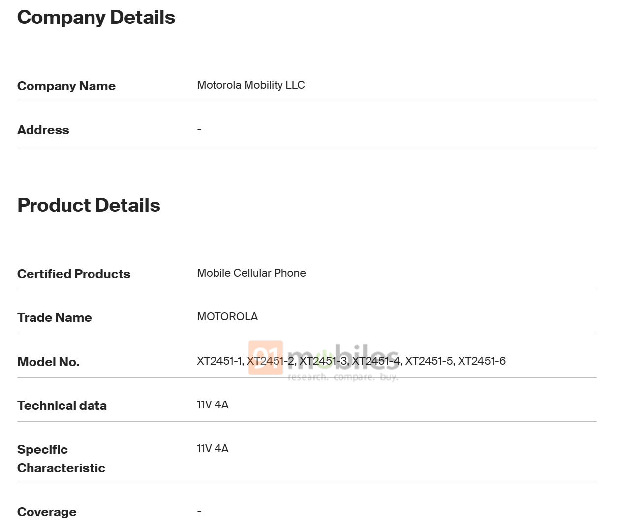 Motorola Razr 50s Ultra certificazione