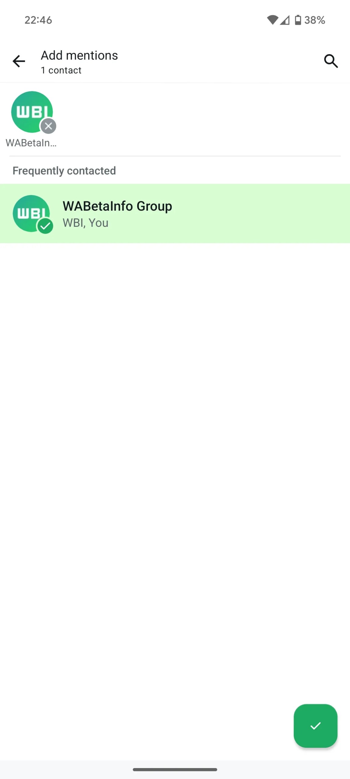 WhatsApp menzionare gruppi nelle storie