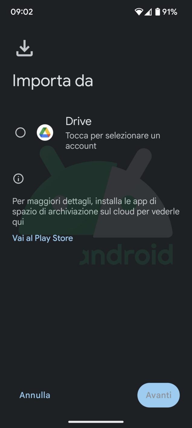 Health Connect Backup e ripristino