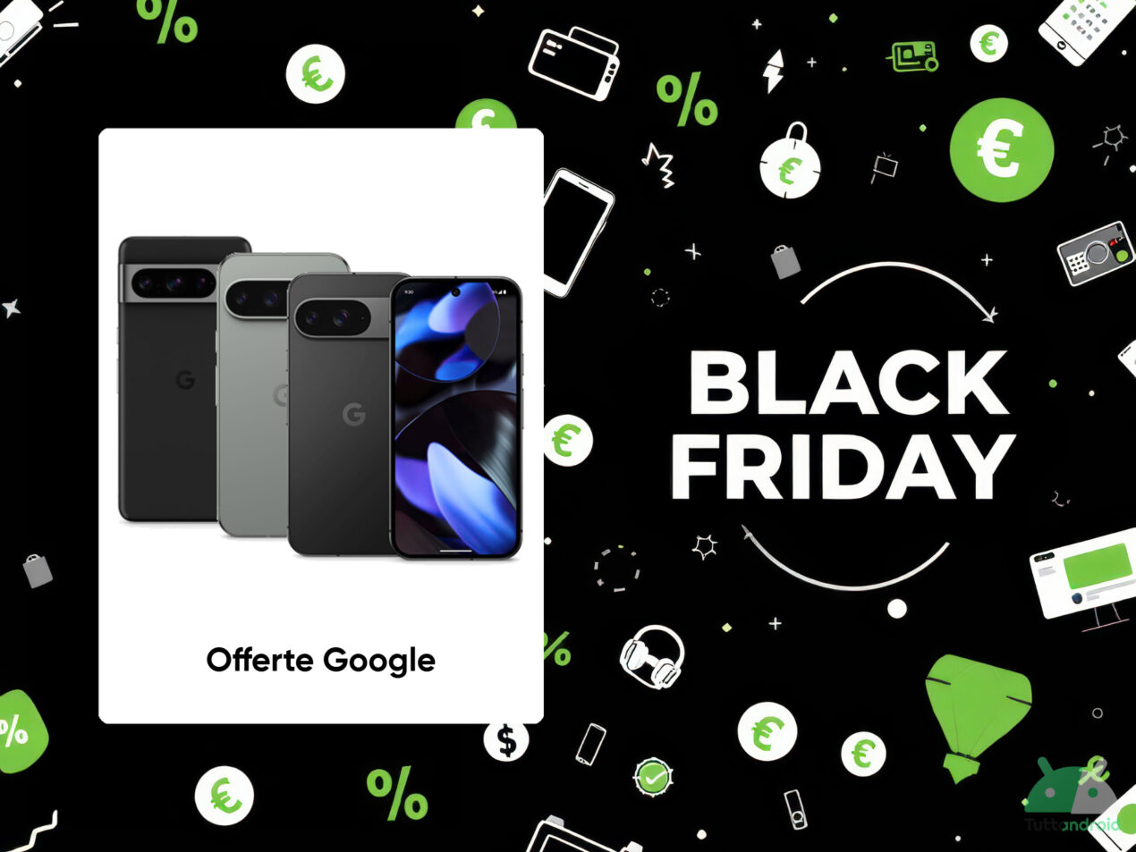 La serie Pixel 9 guida le offerte Google del Black Friday di Amazon