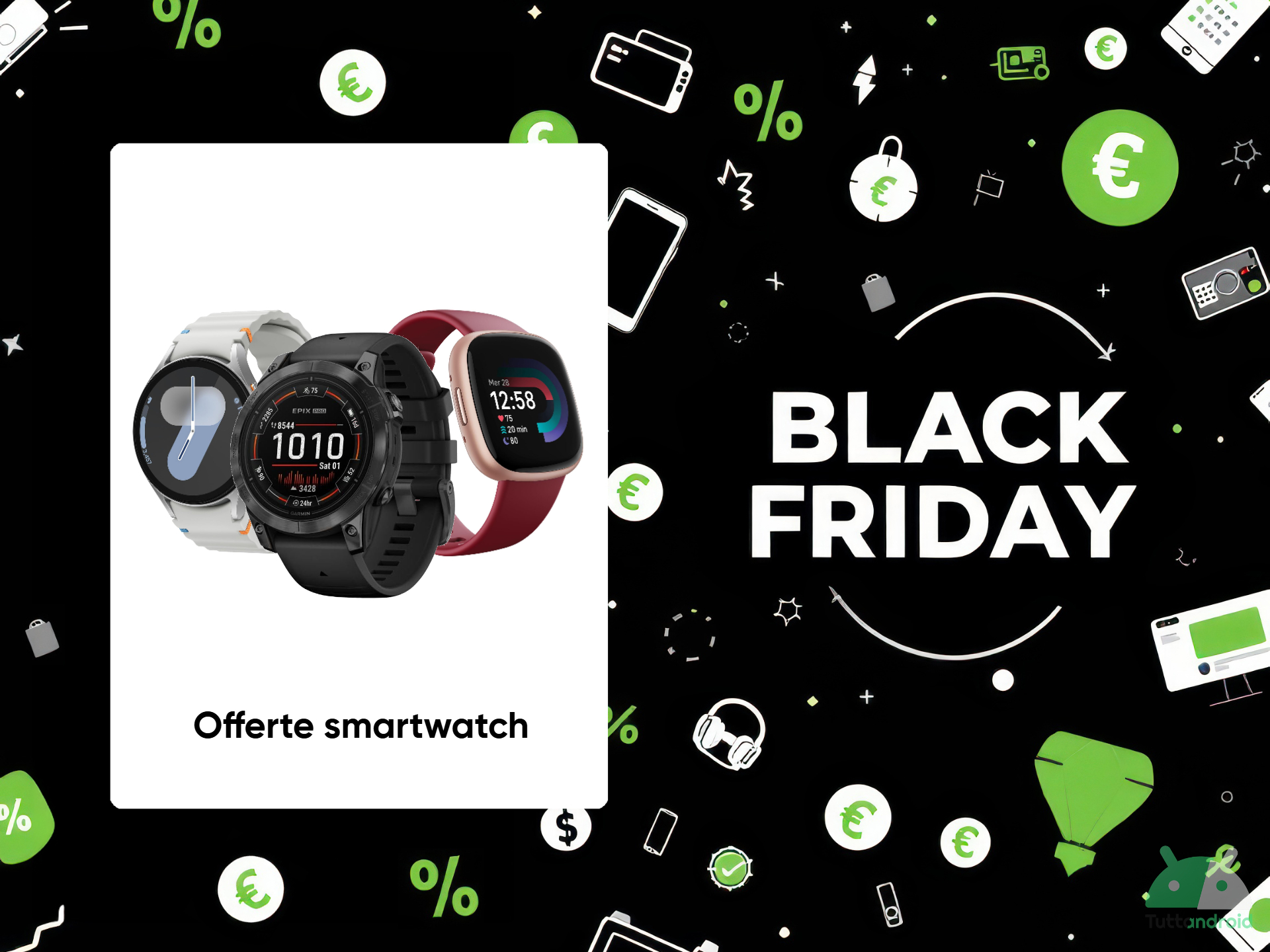 Una cascata di smartwatch e smartband tra le offerte del Black Friday Amazon