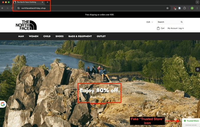 phishing siti web offerte falsi