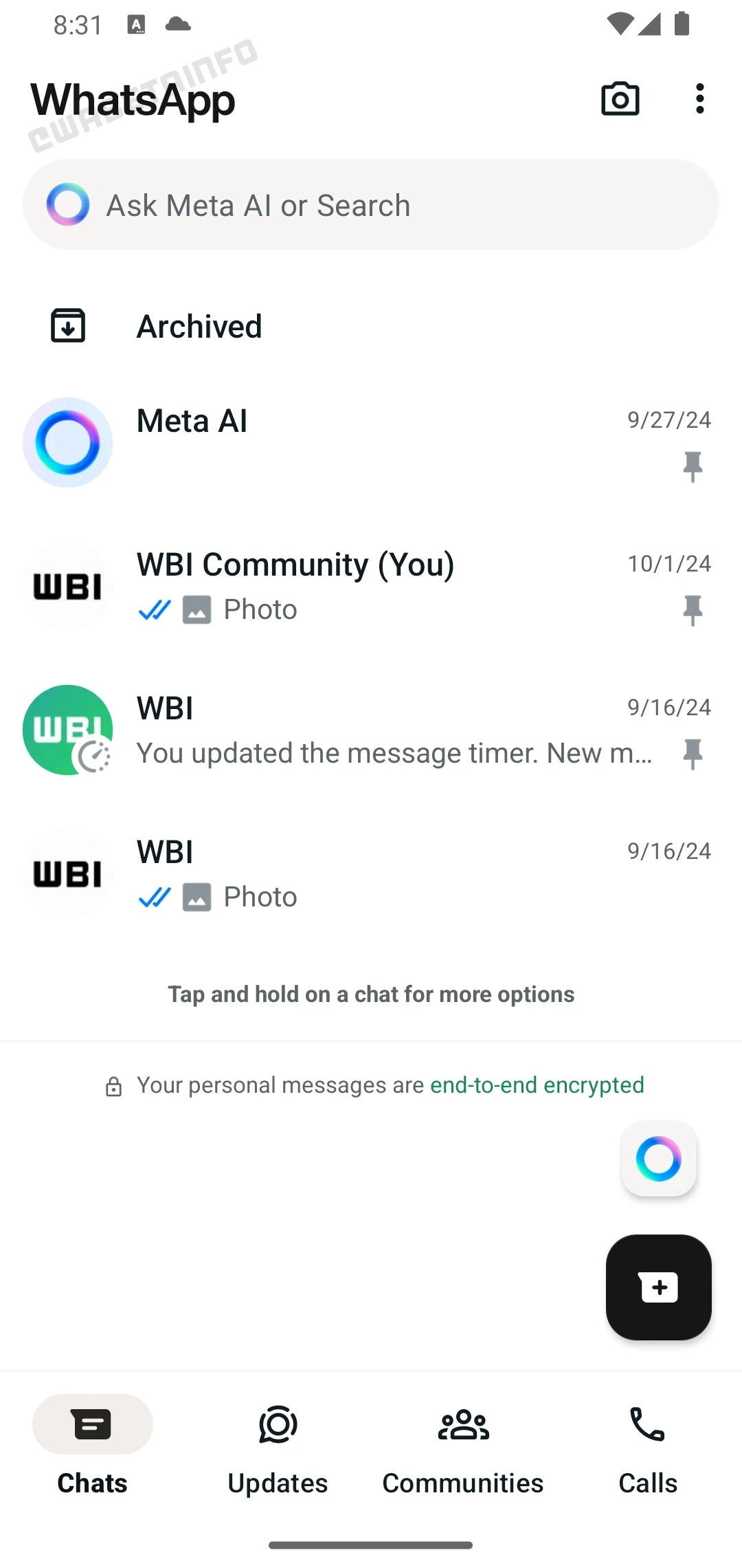 WhatsApp Beta colore principale