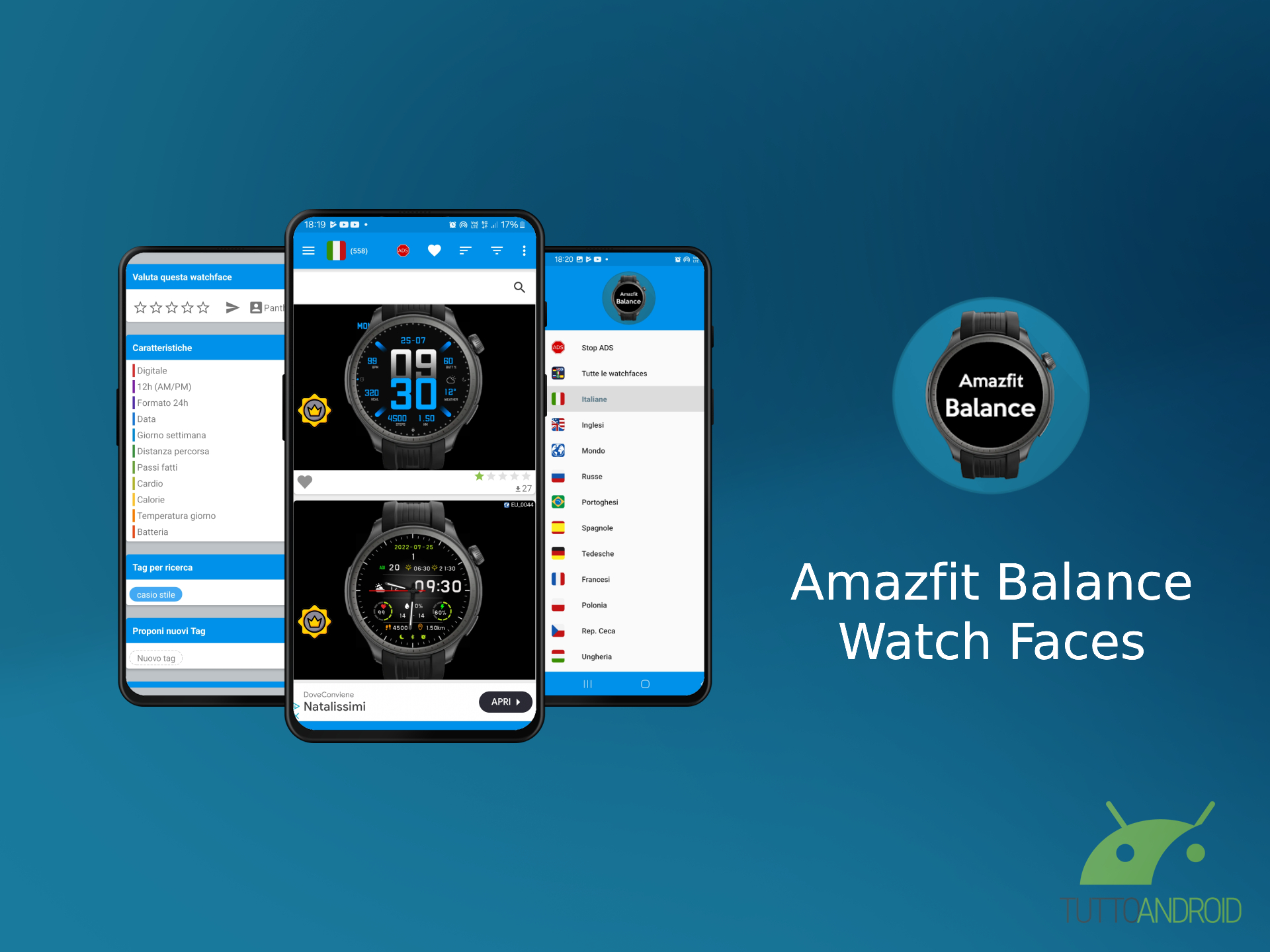 L’app Amazfit Balance Watch Faces permette di creare uno stile per ogni momento